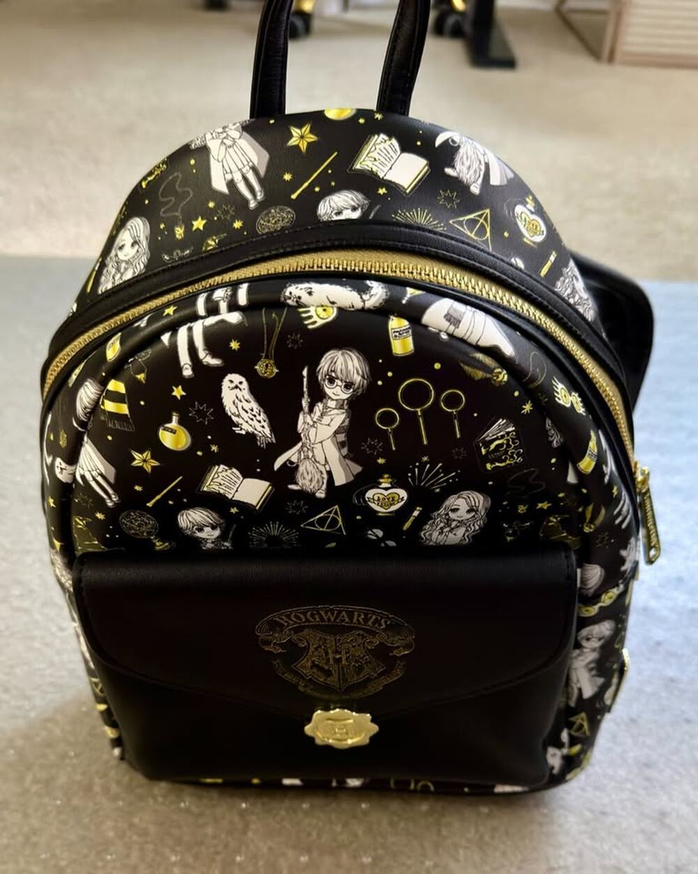 Loungefly Harry Potter Magical Elements All Over Print Mini Backpack